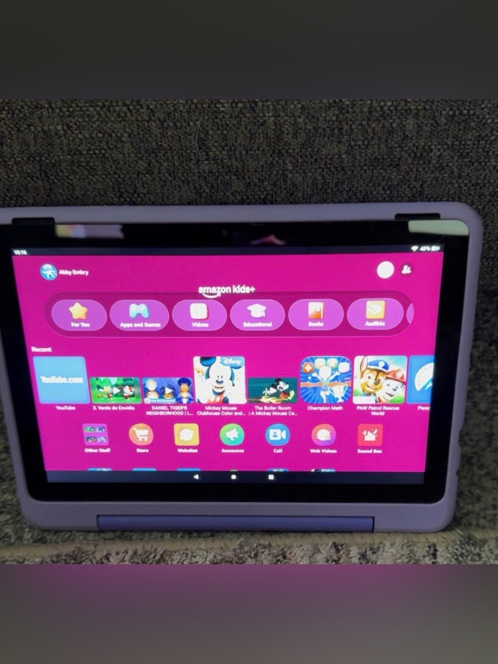 Amazon Kids+ Tablet - Purple Screen Tablet